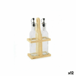 Quttin Set per Condire Quttin Marrone Trasparente Vetro Bambù 250 ml 2 Pezzi (12 Unità)