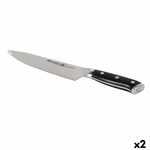 Quttin Coltello da Cucina Quttin DAMASKUS Nero Argentato 20 cm (2 Unità)