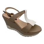 L&apos;AMOUR by ALBANO  SCARPE SANDALI SANDALO ZEPPA DONNA L AMOUR ALBANO 190 PELLE BEIGE ORIGINALE PE