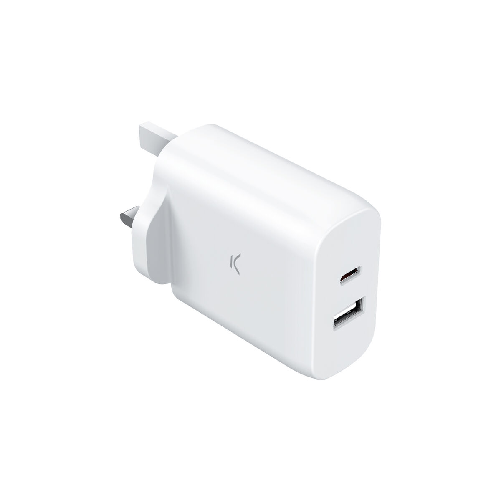 KSIX Caricabatterie da Parete KSIX GaN Bianco 45 W