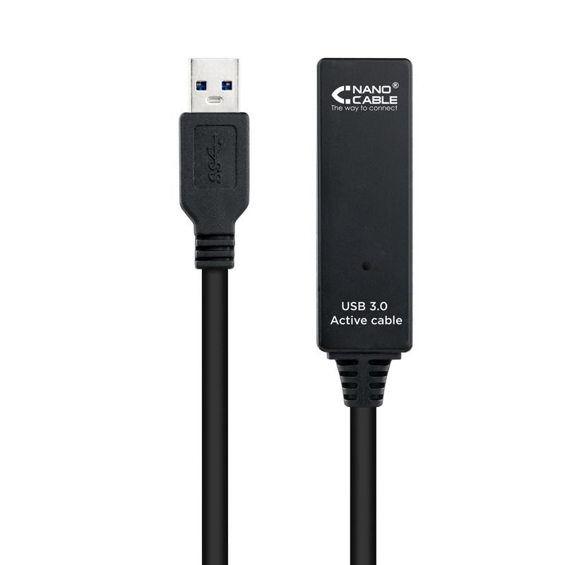 Nanocable-10.01.0313-cavo-USB-15-m-USB-3.2-Gen-1--3.1-Gen-1--USB-A-Nero