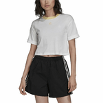 Adidas Maglia a Maniche Corte Donna Adidas Tiny Trefoil Bianco