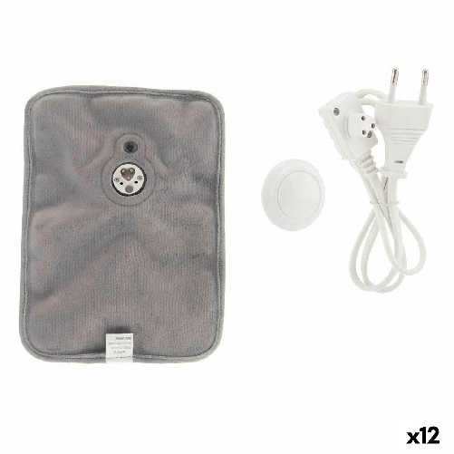Gift Decor Borsa per l'Acqua Calda Elettrica Mani Grigio Plastica 380 W Velluto (12 Unità)