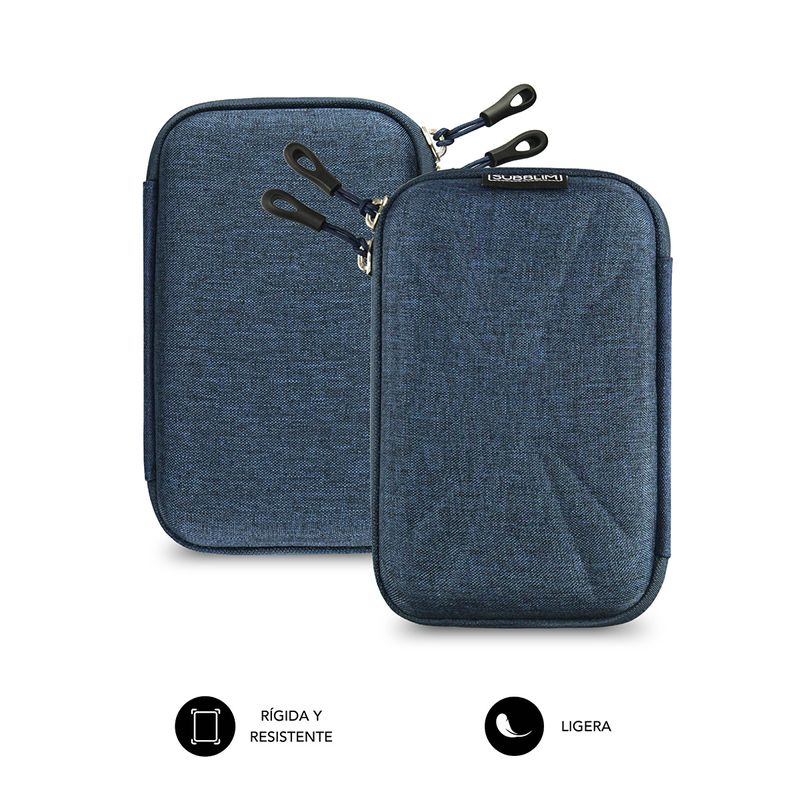 Subblim-Funda-rigida-para-Disco-Duro---Medida--145-mm---Proteccion-optima-contra-golpes---Diseño-elegante---Compartiment