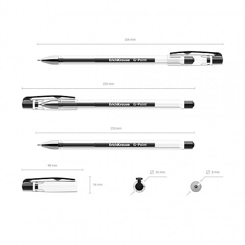 Penna-gel-Erichkrause-G-Point---Inchiostro-gel-ad-asciugatura-rapida---Corpo-trasparente-con-impugnatura-a-profilo-trian