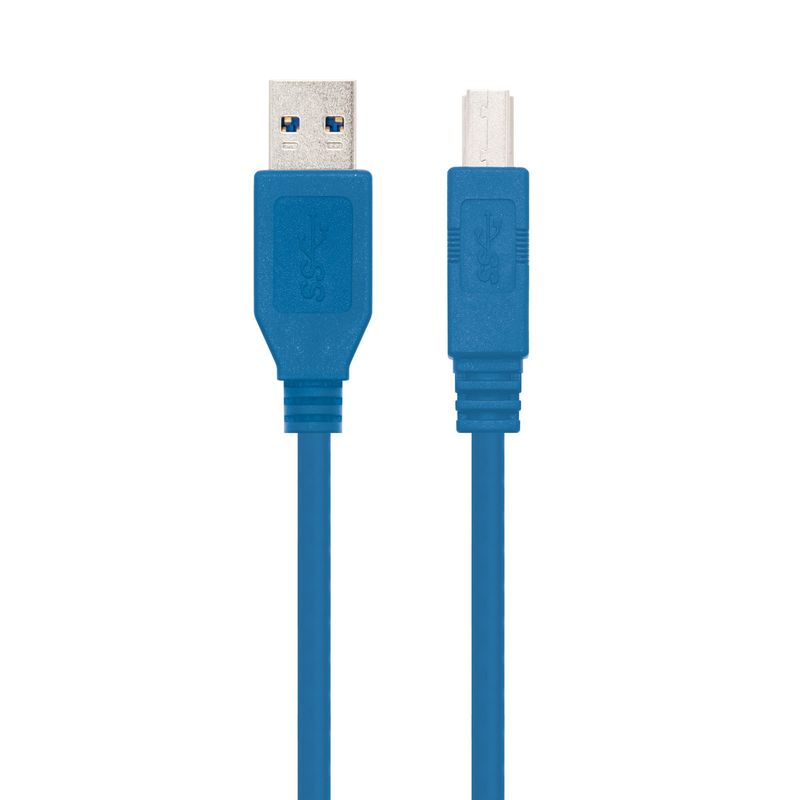 Nanocable-10.01.0802-BL-cavo-USB-2-m-USB-3.2-Gen-1--3.1-Gen-1--USB-A-USB-B-Blu