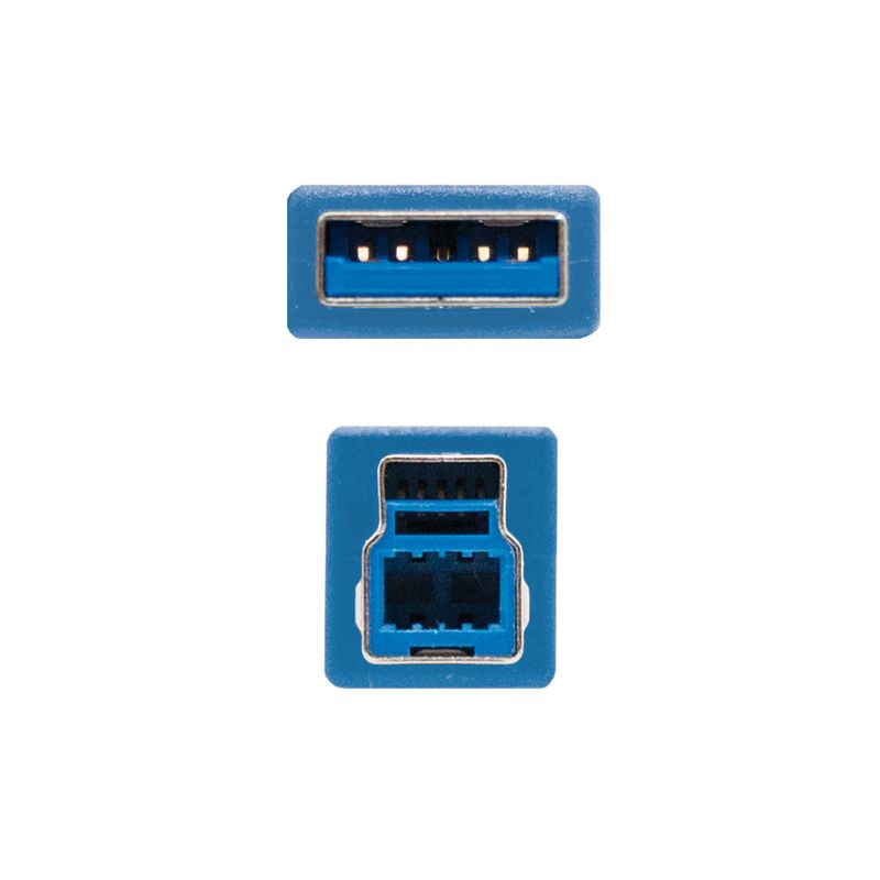 Nanocable-10.01.0802-BL-cavo-USB-2-m-USB-3.2-Gen-1--3.1-Gen-1--USB-A-USB-B-Blu