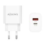 Aisens-Cargador-20W---1xUSB-C-PD3.0---1xUSB-A-QC3.0---Color-Blanco