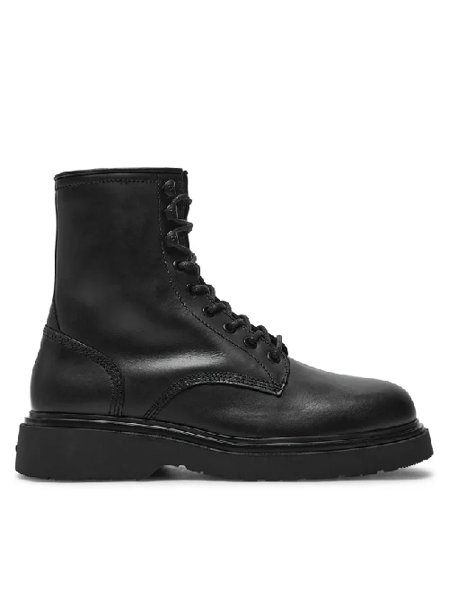 CALVIN KLEIN JEANS SCARPE ANFIBIO UOMO CALVIN KLEIN JEANS HM0HM01575 PELLE NERO ORIGINALE AI 2025