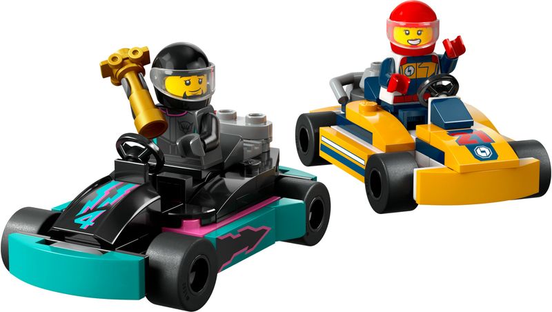 LEGO-City-60400-Go-Kart-e-Piloti-Modellini-da-Costruire-di-Mini-Go-Kart-da-Corsa-Veicoli-Giocattolo-per-Bambini-di-5--Anni