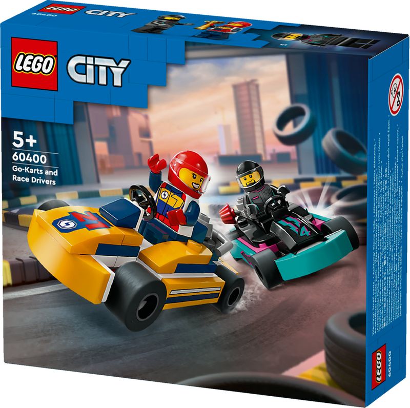 LEGO-City-60400-Go-Kart-e-Piloti-Modellini-da-Costruire-di-Mini-Go-Kart-da-Corsa-Veicoli-Giocattolo-per-Bambini-di-5--Anni