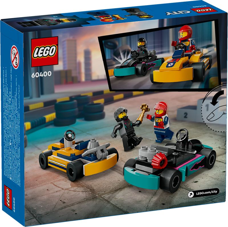 LEGO-City-60400-Go-Kart-e-Piloti-Modellini-da-Costruire-di-Mini-Go-Kart-da-Corsa-Veicoli-Giocattolo-per-Bambini-di-5--Anni