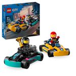 LEGO-City-60400-Go-Kart-e-Piloti-Modellini-da-Costruire-di-Mini-Go-Kart-da-Corsa-Veicoli-Giocattolo-per-Bambini-di-5--Anni