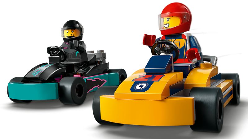 LEGO-City-60400-Go-Kart-e-Piloti-Modellini-da-Costruire-di-Mini-Go-Kart-da-Corsa-Veicoli-Giocattolo-per-Bambini-di-5--Anni