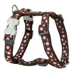 Red Dingo Imbracatura per Cani Red Dingo Style Rosa Marrone Pois 25-39 cm
