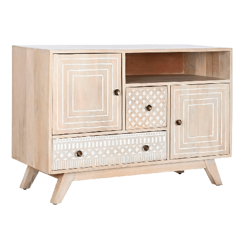 DKD Home Decor Credenza DKD Home Decor Bianco Naturale Legno di mango 115 x 42 x 75 cm