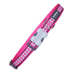 Red Dingo Collare per Cani Red Dingo Osso Riflettente Fucsia (2,5 x 41-63 cm)