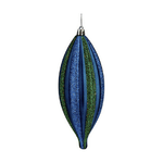 Krist+ Decorazione Natalizia Affusolato 8,5 x 3,5 x 19 cm Azzurro Verde PVC