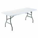 Marbueno Tavolo Pieghevole Resina Bianco 180X70X74 cm Catering, Spiaggia e Campeggio