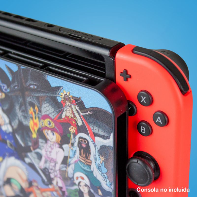 FR-TEC-Carcasa-Protectora-One-Piece-Nintendo-Switch-One-Piece-Dressrosa---Protege-el-Dock-y-Evita-Rayaduras---Incluye-6-