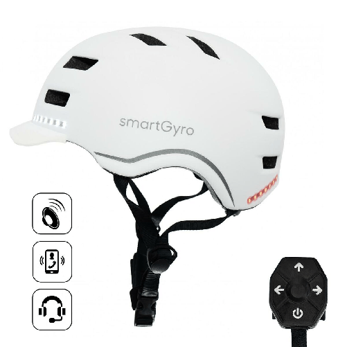 Smartgyro Casco per Hoverboard Elettrico Smartgyro SMART PRO Bianco