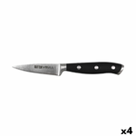 Quttin Coltello Spelucchino Quttin Bull Nero Argentato Acciaio inossidabile 9 cm (4 Unità)
