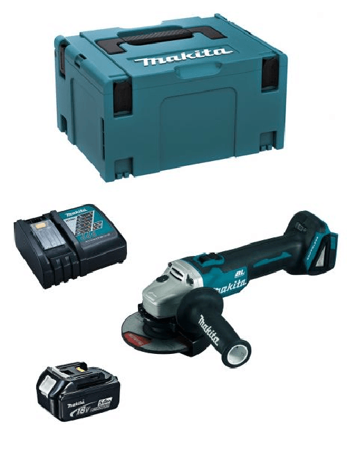 Makita mini-smerigliatrice dga504rtj1 (1 x 5,0 ah.. 0659436002128