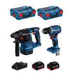 Bosch professional bosch kit bk222 (gbh 18v-22 + gsr 18v-45 + 2 x.. 8435587928317