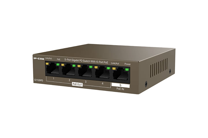 Switch-5-porte-Gigabit-PD---4-porte-PoE-OUT-1-porta-PoE-IN