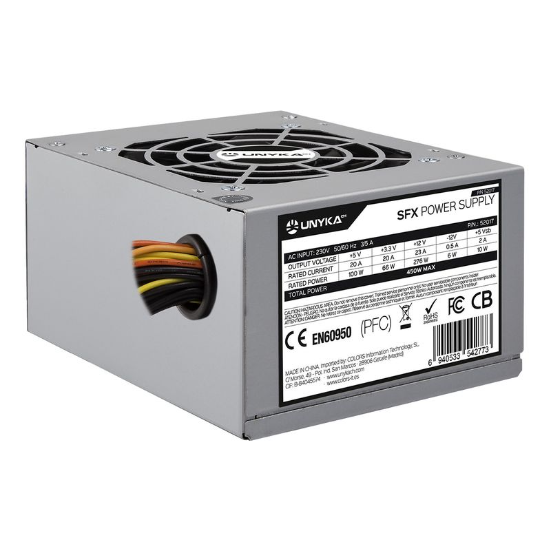 Alimentatore-Unykach-SFX-da-450-W-SFX-da-450-W---Ventola-da-80-mm