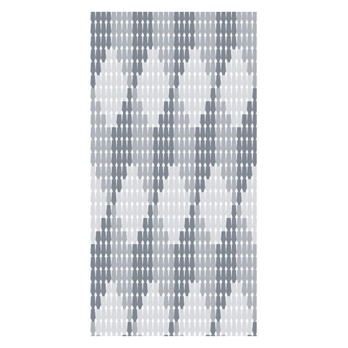 TrAdE Shop Traesio  Tenda Moschiera Con Piastrine Bicolore Bianco-grigia In Pvc 100x220 Cm Tpl70 017390 -