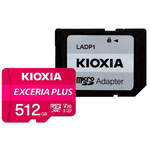 Kioxia Exceria Plus Micro SDXC 512GB UHS-I U3 V30 A1 Classe con adattatore