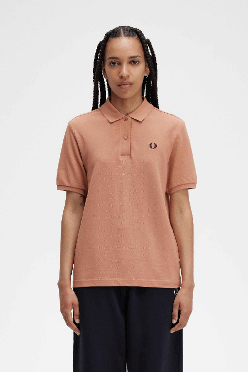 Fred Perry MAGLIA POLO T SHIRT DONNA FRED PERRY G6000 192074 COTONE MARRONE ORIGINAL PE2023