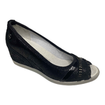 ENVAL SOFT SCARPE SANDALO SANDALI ZEPPA DONNA ENVAL SOFT 59213 PELLE NERO ORIGINALE PE