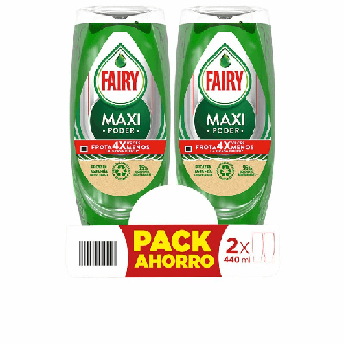 Fairy Detersivo liquido per stoviglie Fairy Maxi Poder 2 x 440 ml