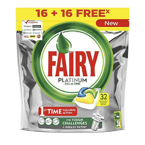 Fairy Pastiglie per lavastoviglie Fairy All in 1 Platinum Fresco (24 Unità)