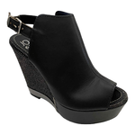 JO 62 SCARPE SANDALI SANDALO ZEPPA DONNA JO 62 21P78 PELLE NERO ORIGINALE PE