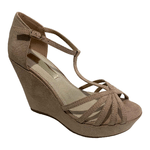 XTI SCARPE SANDALO SANDALI ZEPPA DONNA XTI ZAPATO SRA ANTELINA PELLE BEIGE ORIGINAL