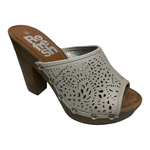 REFRESH SCARPE SANDALO SANDALI TACCO DONNA REFRESH 63391 PELLE GRIGIO ORIGINALE PE