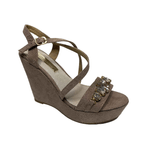 XTI SCARPE SANDALO SANDALI ZEPPA DONNA XTI SANDALIA ANTELINA PELLE BEIGE ORIGINAL PE