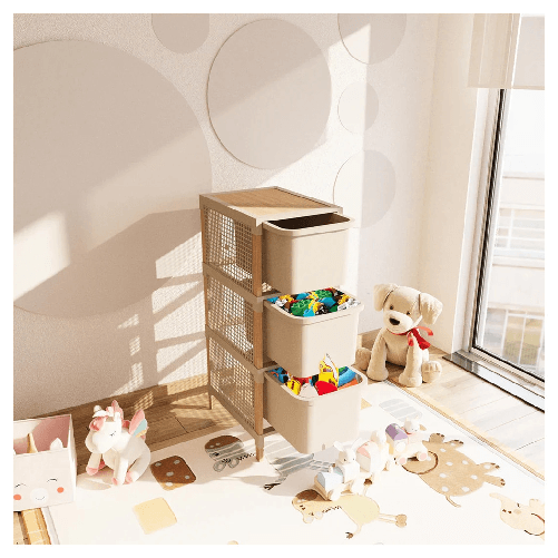TrAdE Shop Traesio  Cassettiera Multiuso 3 Cassetti Per Organizzare Vestiti Accessori Ufficio Bagno Casa -
