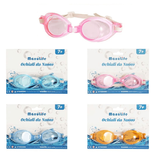 TrAdE Shop Traesio  Occhialini Da Nuoto Piscina In Silicone Impermeabile Antiappannamento 4 Colori 605420 -