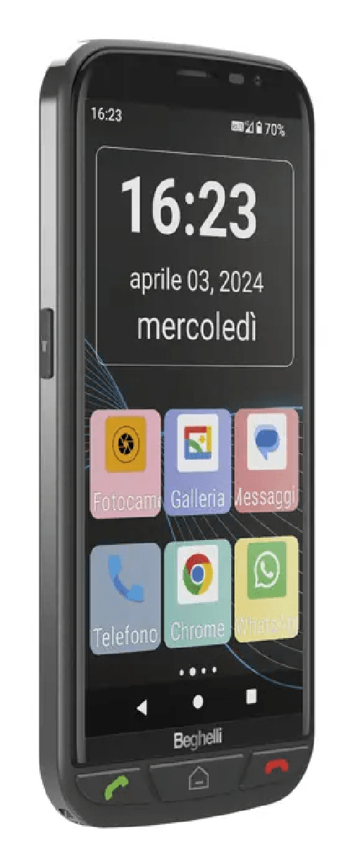 Beghelli SLV55 14 cm (5.5") Doppia SIM Android 13 4G USB tipo-C 2 GB 16 GB 3000 mAh Nero