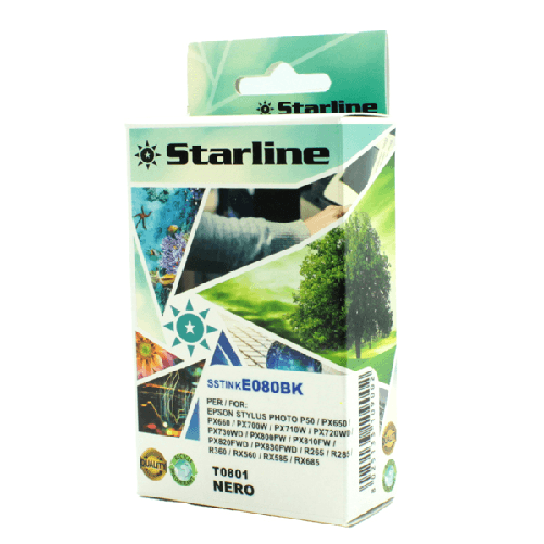 STARLINE Starline - Cartuccia ink - per Epson - Nero - C13T08014011 - T0801 - 11,4ml