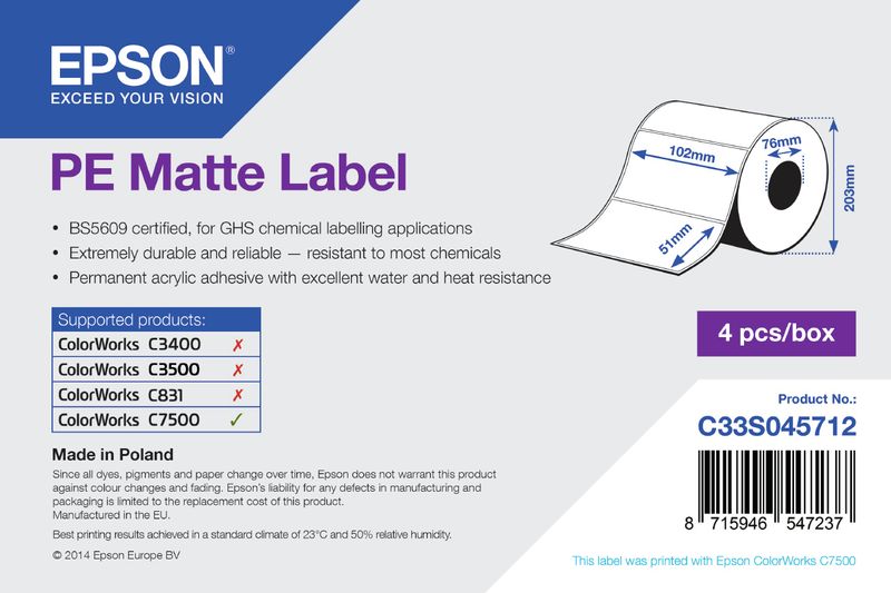 Epson-PE-Matte-Label---Die-cut-Roll--102mm-x-51mm-2310-labels