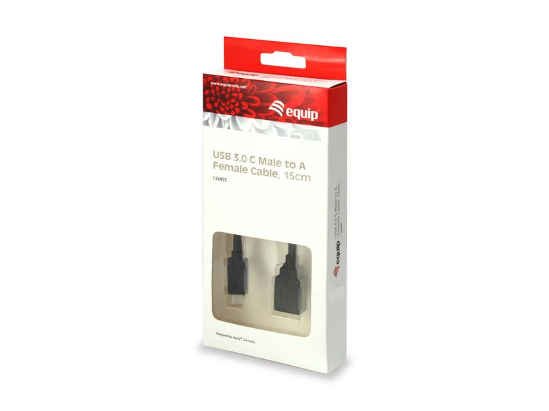 Equip-133455-cavo-USB-015-m-USB-3.2-Gen-1--3.1-Gen-1--USB-C-USB-A-Nero