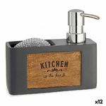 Kinvara  Dispenser di Sapone 2 in 1 per Lavandino Kinvara B5625B-A Poliresina 15 x 13 x 6 cm (12 Unità)