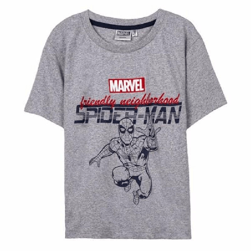Spider-Man Maglia a Maniche Corte per Bambini Spider-Man Grigio 12 Anni