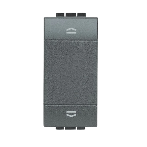 Bticino living light pulsante doppio interbloccato salita discesa nero l4037n