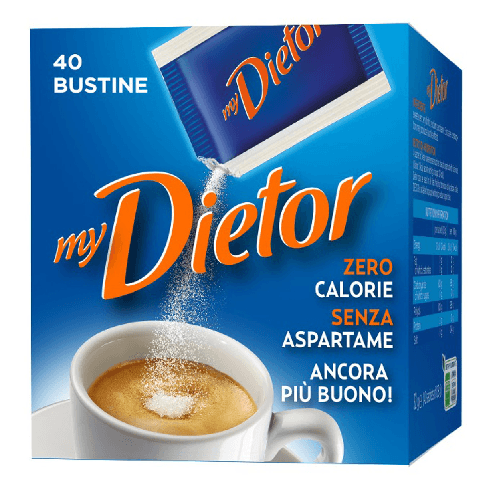 DIETOR Mydietor zero calorie dolcificante confezione da 40 bustine